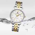 Naviforce 9255 Watch For Men - Silver Gold - Image 3