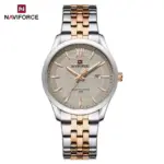 Naviforce 9255 Watch For Men - Silver Rose Gray