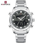 Naviforce 9259 Watch  For Men - Silver Ash