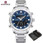 Naviforce 9259 Watch  For Men - Silver Blue