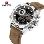 Naviforce 9262 Belt watch for men-Brown Gray - Image 4