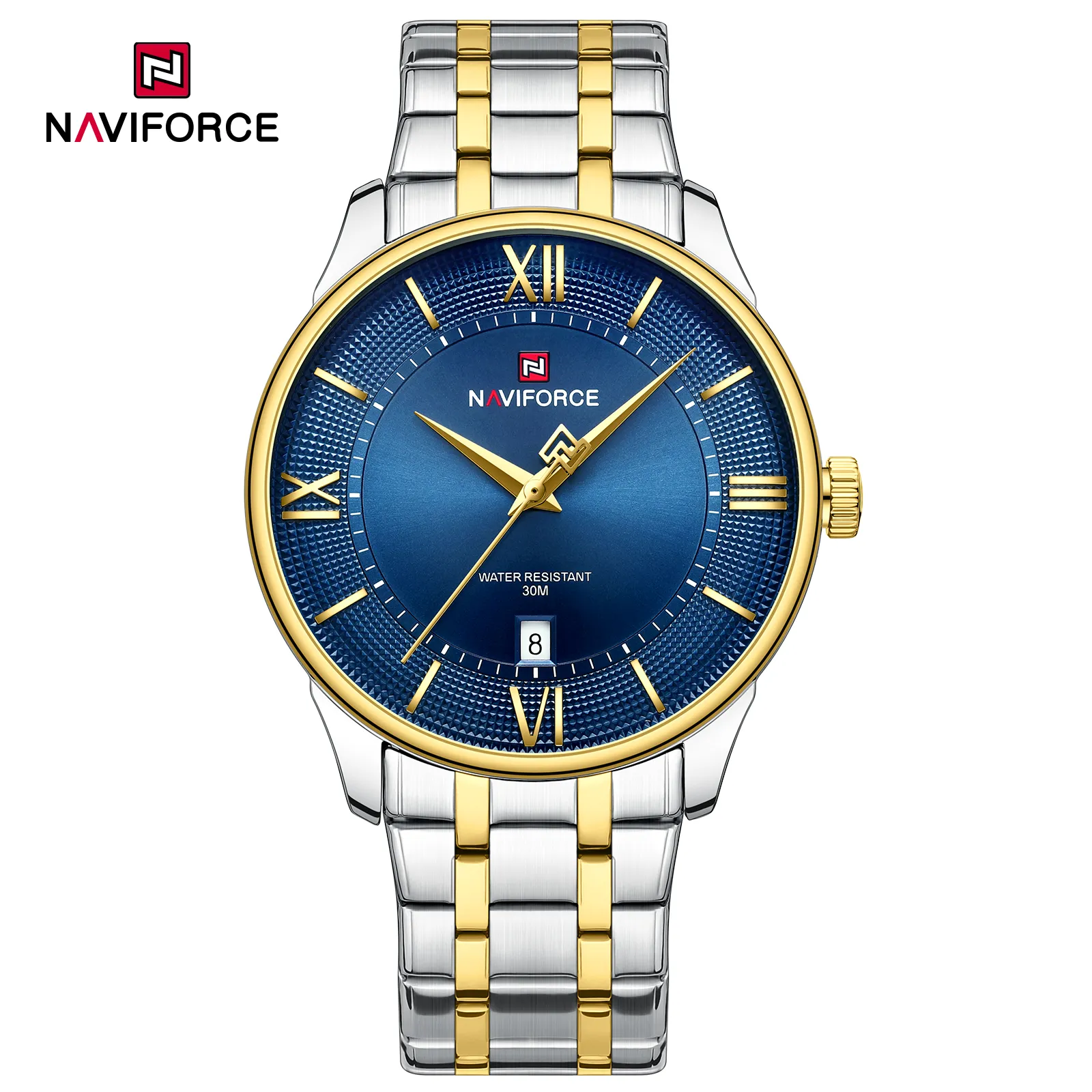 Naviforce-9262-watch-for-men-CH-Gold-Blue.webp Naviforce 9262 Chain watch for men CH-Gold Blue - Image 1