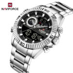 Naviforce 9262 watch for men CH-Silver Black - Image 2