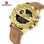 Naviforce 9262 Belt watch for men-Gold - Image 2