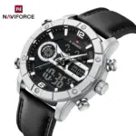 Naviforce 9263 Watch For Men-Silver Black - Image 4