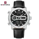 Naviforce 9263 Watch For Men-Silver Black - Image 3