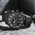Naviforce 9263 Lethar Watch For Men - Black Gray - Image 6