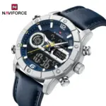 Naviforce 9263 Leathar Watch For Men - Blue - Image 2