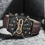 Naviforce 9263 Leathar Watch For Men - Brown - Image 4