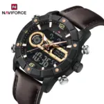Naviforce 9263 Leathar Watch For Men - Brown - Image 2