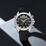 Naviforce 9264 watch for men-Silver Black