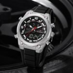 Naviforce 9265 Watch For Men - Silver Black