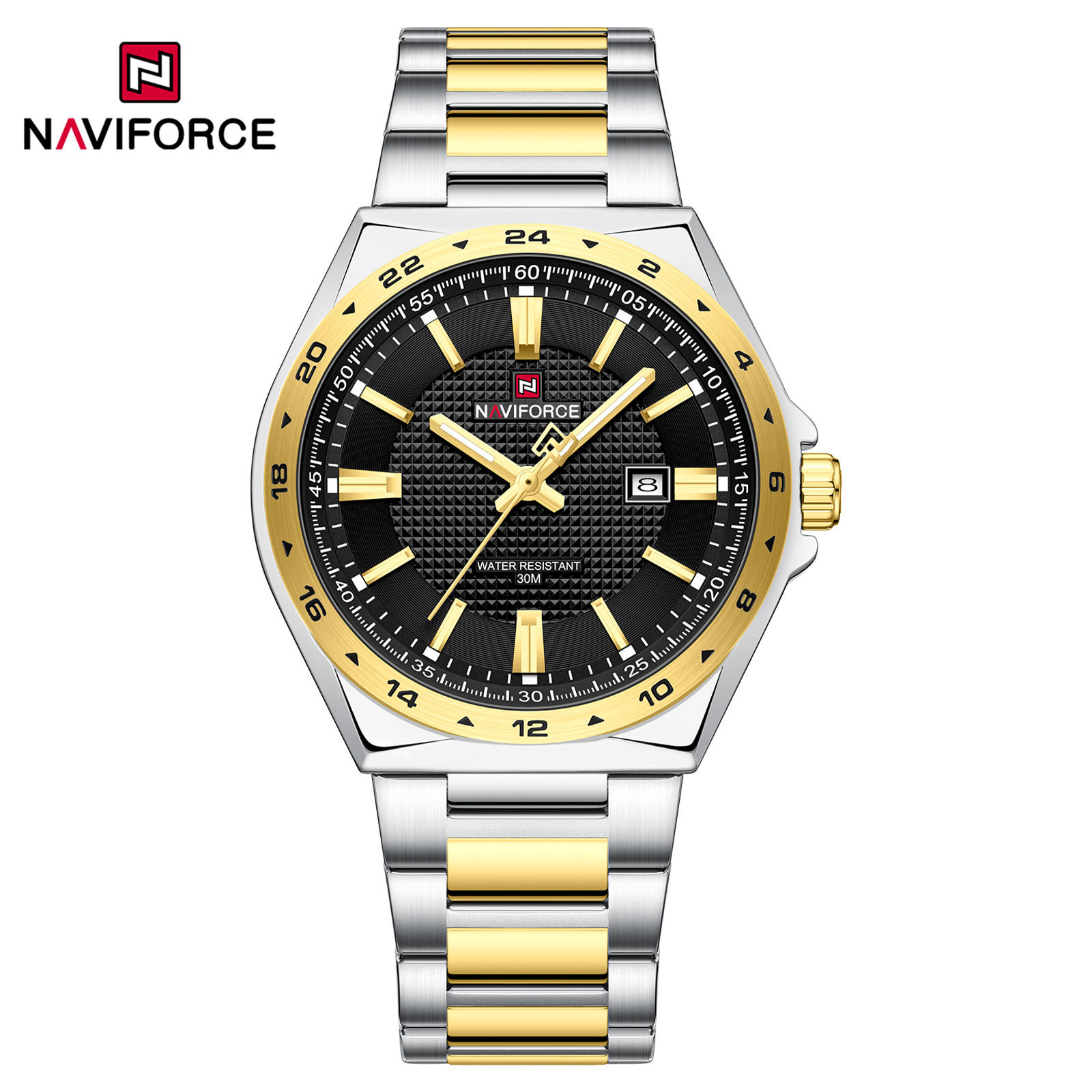 Naviforce-9266-Watch-For-Men-Golden-Black.jpg Naviforce 9266 Watch For Men- Golden Black - Image 1