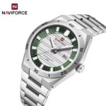 Naviforce 9268 Watch  For Men - Silver Green - Image 2