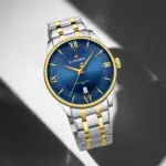 Naviforce 9272 Watch For Men - Silver Gold Blue - Image 3