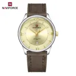 Naviforce 9272 Watch For Men-Gold Coffee - Image 3