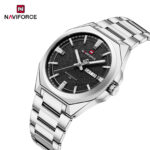 Naviforce 9273 watch for men-Silver Black - Image 4
