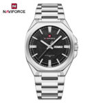 Naviforce 9273 watch for men-Silver Black