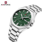 Naviforce 9273 watch for men-Silver Green - Image 2