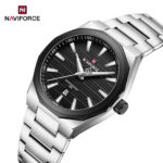 Naviforce 9274 Watch For Men - Silver Black - Image 2