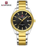 Naviforce 9276 Watch For Men - Silver Gold Black