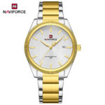 Naviforce 9276 Watch For Men - Silver Gold White