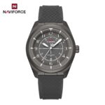 Naviforce 9281 Silicone Men's Watch-Gray White