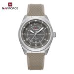 Naviforce 9281 Silicone Men's Watch - Silver Gray