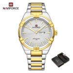 Naviforce 9218 Watch For Men - Gold White