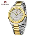 Naviforce 9212 Watch For Men-Silver Gold