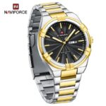 Naviforce 9218 Watch For Men-Golden Black - Image 2