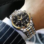 OLEVS 2829 Cornograph Watch For Men - Silver Gold Black - Image 2