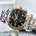 OLEVS 2829 Cornograph Watch For Men - Silver Gold Black - Image 4