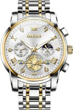OLEVS 2829 Cornograph Watch For Men - Silver Gold White