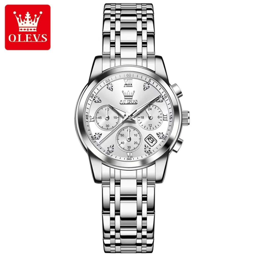 OLEVS-2858-Chain-Watch-For-Women-Full-Silver.jpeg OLEVS 2858 Chain Watch For Women - Full Silver - Image 1