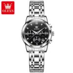 OLEVS 2858 Chain Watch For Women - Silver Black