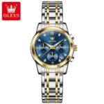 OLEVS 2858 Chain Watch For Women - Silver Gold Blue