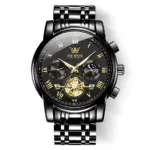 OLEVS 2859 Cornograph Watch For Men - Full Black