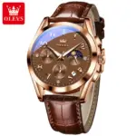 OLEVS 2890 Watch For Men - Brown Rose Coffee