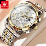 OLEVS 2892 Chronograph Mens Watch - Golden White - Image 3