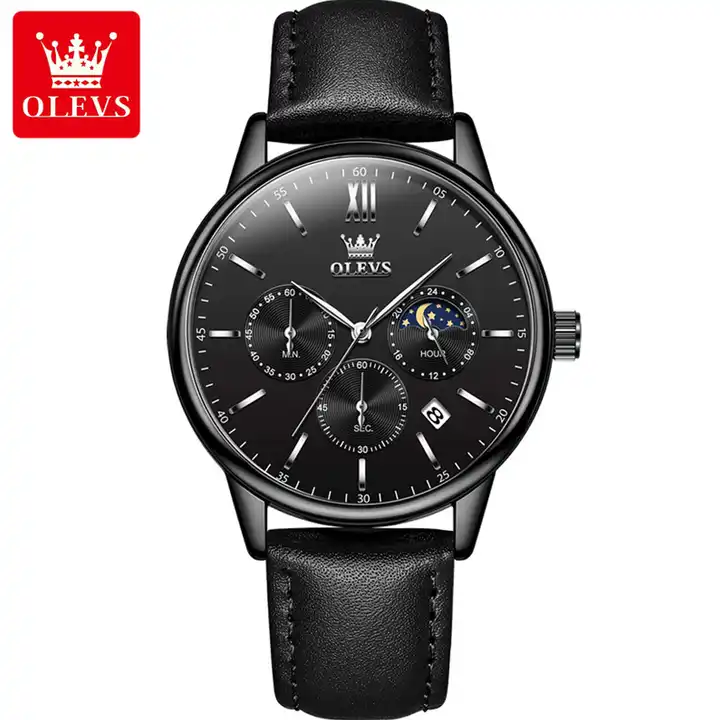 OLEVS-2922-Watch-For-Men-Full-Black.webp OLEVS 2922 Watch For Men - Full Black - Image 1