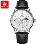 OLEVS 2922 Watch For Men - White Black