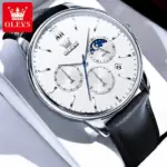 OLEVS 2922 Watch For Men - White Black - Image 3