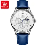 OLEVS 2922 Watch For Men - White Blue