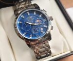 OLEVS 2951 Cornograph Watch For Men - Silver Blue - Image 2