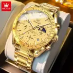 OLEVS 3618 Cornograph Watch For Men - Full Golden - Image 2