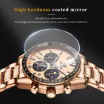 OLEVS 3618 Cornograph Watch For Men - Rose Black - Image 2