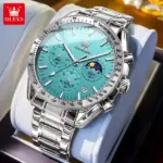 OLEVS 3618 Cornograph Watch For Men - Silver Sky - Image 2