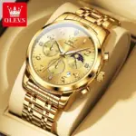 OLEVS 3628 Watch For Men - Full Golden - Image 2