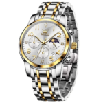 OLEVS 3628 Watch For Men - Silver Gold
